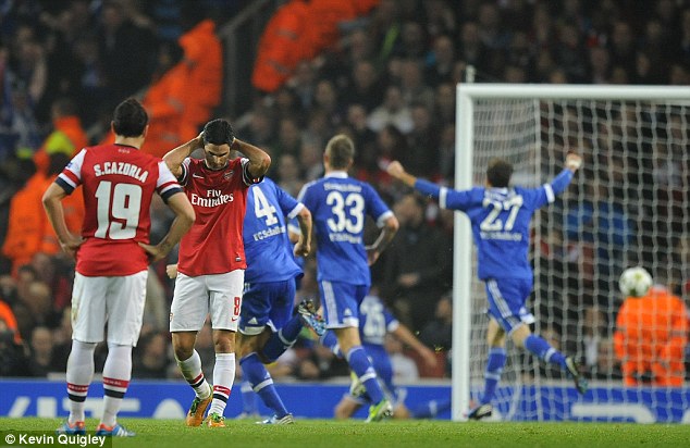 Arsenal 0 Schalke 2