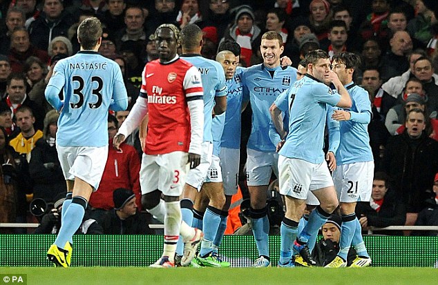 Arsenal 0 Manchester City 2